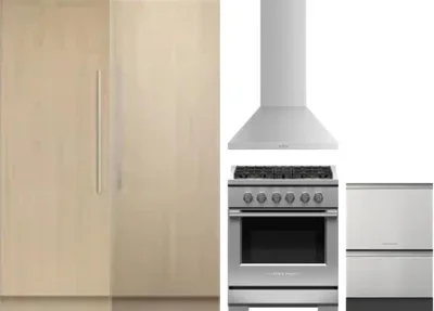 5 Piece Package Includes Refrigerator, Freezer, Range, Hood And Dishwasher